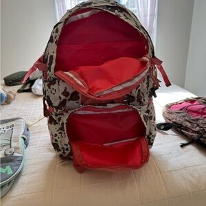 Cow print Backpack with pink Interior